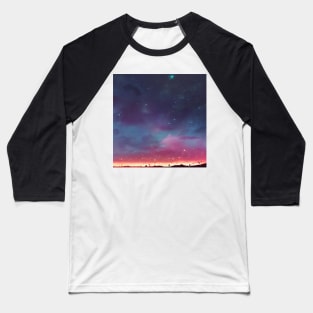 Starry Night Sky Baseball T-Shirt